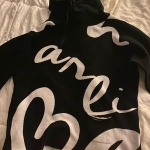 Cowl neck black elegant sweater